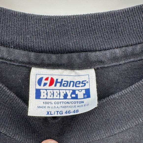 Vintage 1991 Sturgis Biker T-Shirt Hanes Beefy-T Eagle Skulls Single Stitch XL - Picture 6 of 10